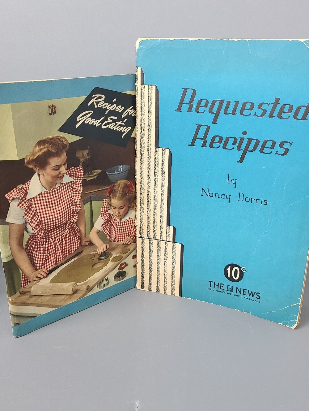 Vintage 1940s Cookbook Recipe Pamphlet Books-Set of Two